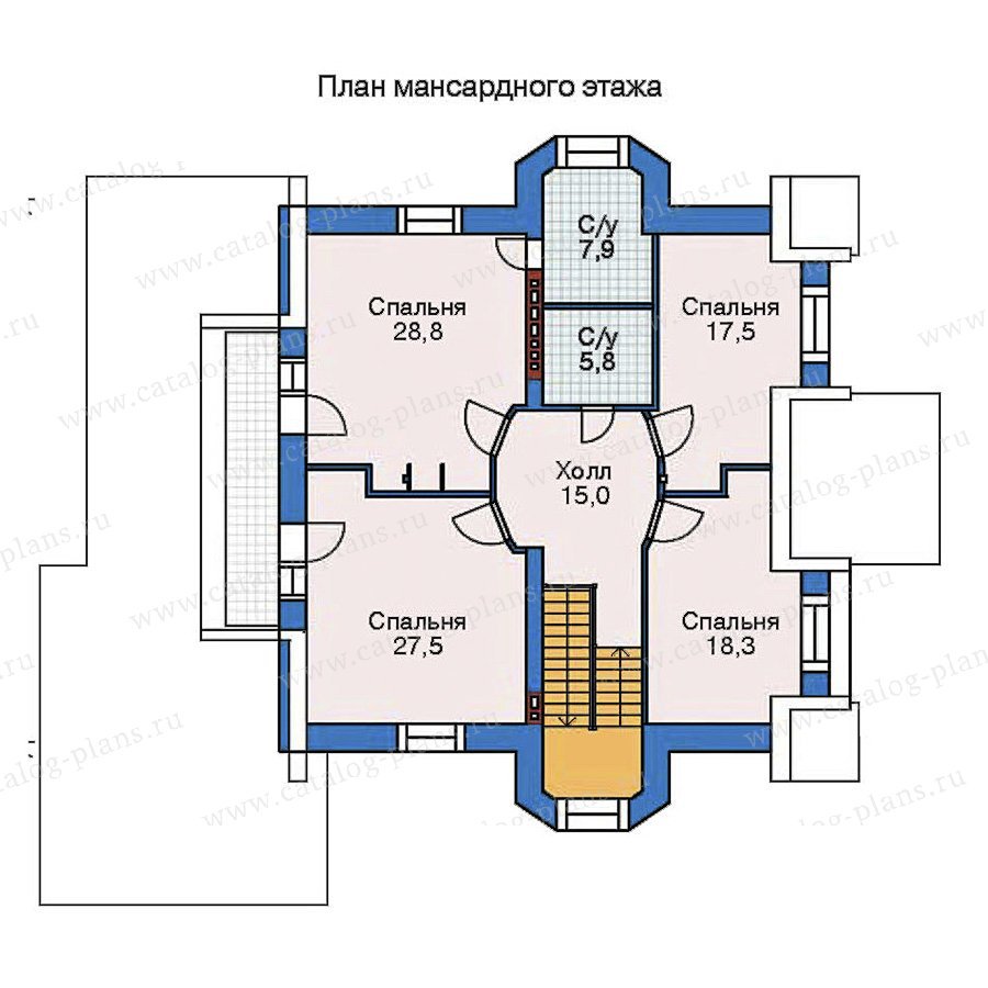 План 3-этажа проекта 52-22