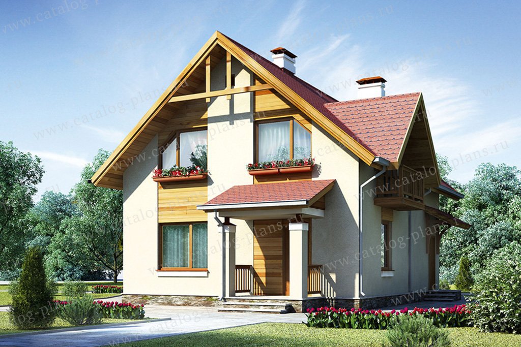 Проект жилой дом #53-98 материал - газобетон, стиль европейский