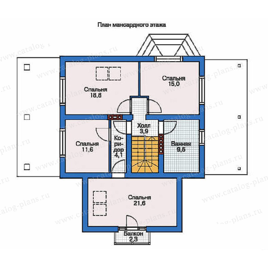 План 2-этажа проекта 54-18