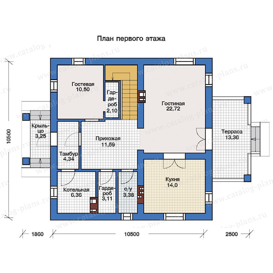 План 1-этажа проекта 57-05Cedral