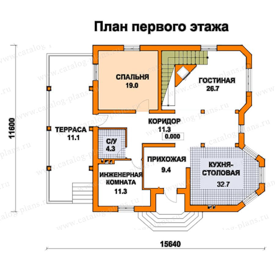 План 1-этажа проекта 59-39