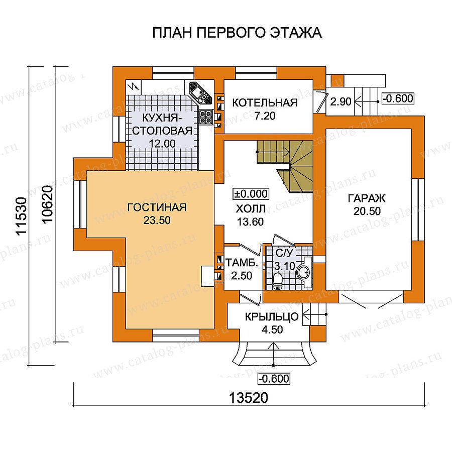 План 1-этажа проекта 59-47