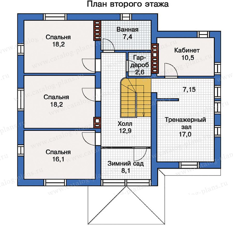 План 2-этажа проекта 57-22