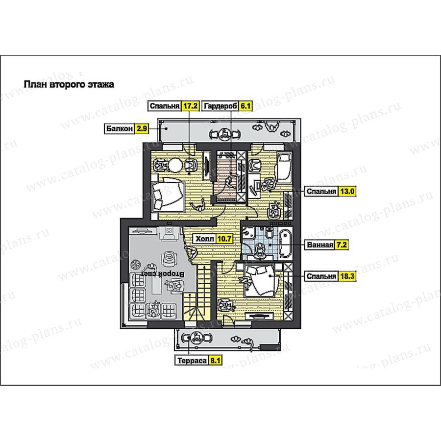 План 2-этажа проекта 59-70