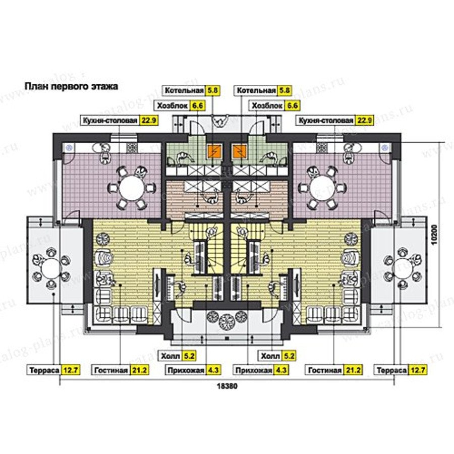 План 1-этажа проекта 60-64A