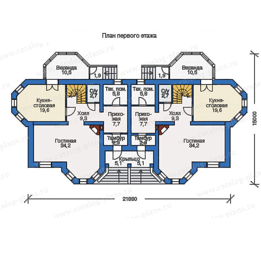 План 1-этажа проекта 36-35