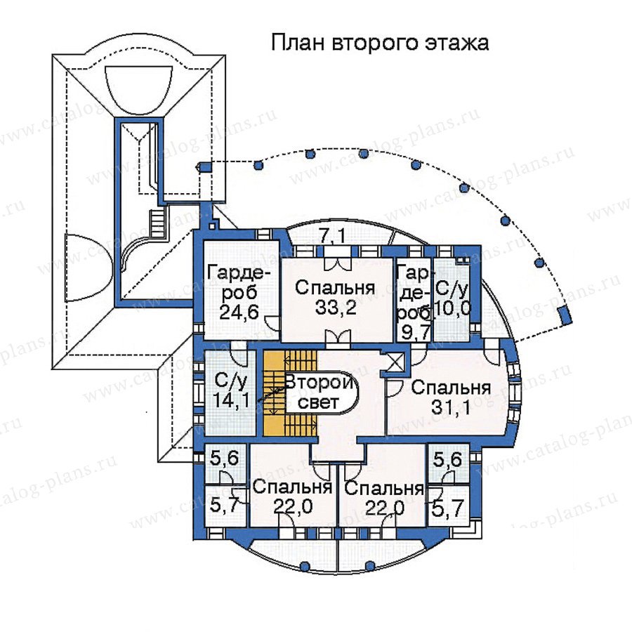 План 3-этажа проекта 35-33