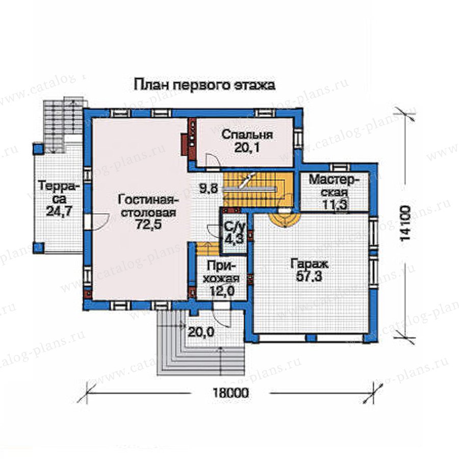 План 2-этажа проекта 35-82
