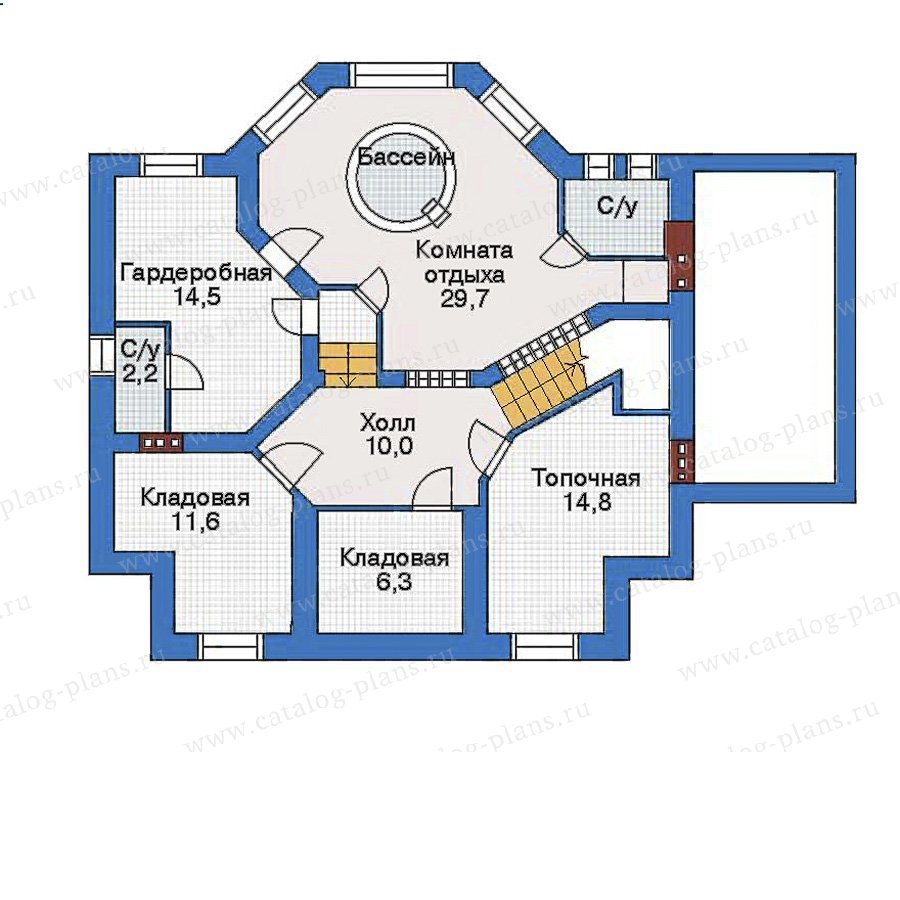 План 1-этажа проекта 34-44