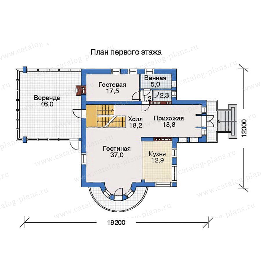 План 2-этажа проекта 34-89