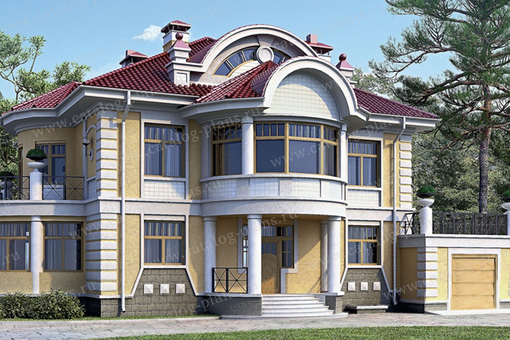 Проект жилой дом #33-95 материал - кирпич, стиль классический
