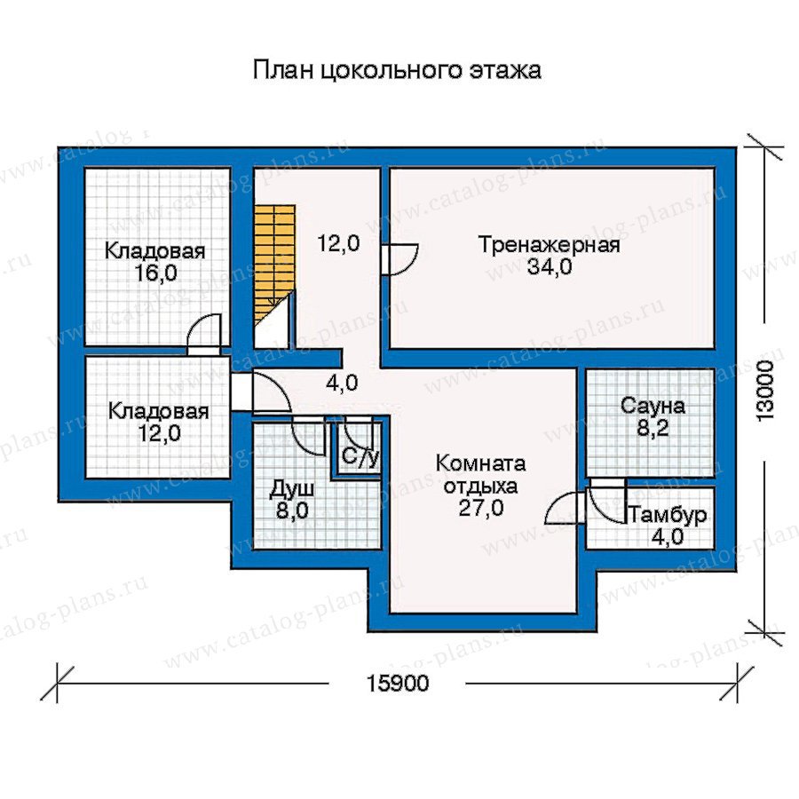 План 1-этажа проекта 30-48