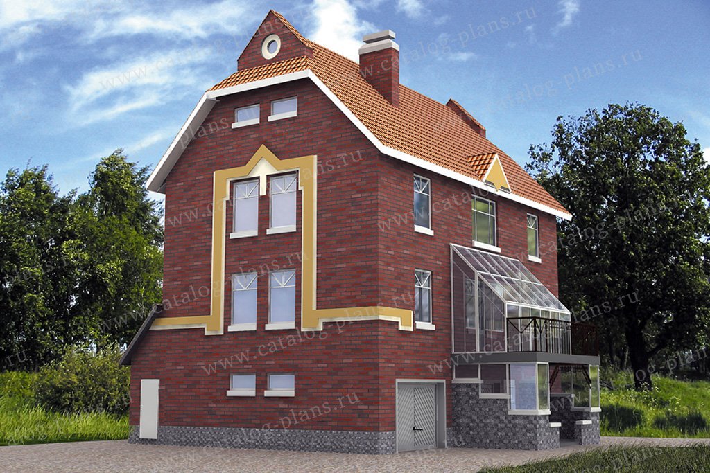 Проект жилой дом #30-50 материал - кирпич, стиль европейский