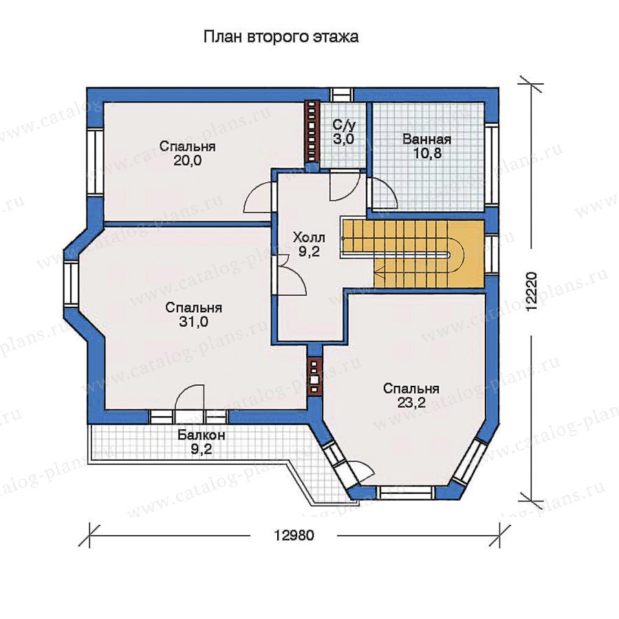 План 3-этажа проекта 32-21