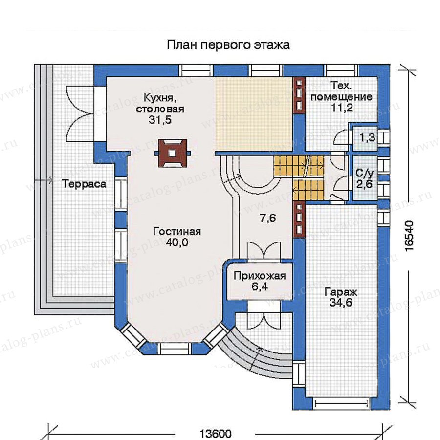 План 2-этажа проекта 32-23