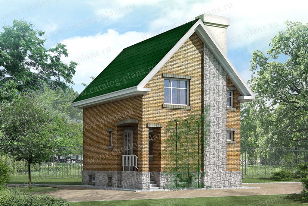 Проект трёхэтажного дома 6x9