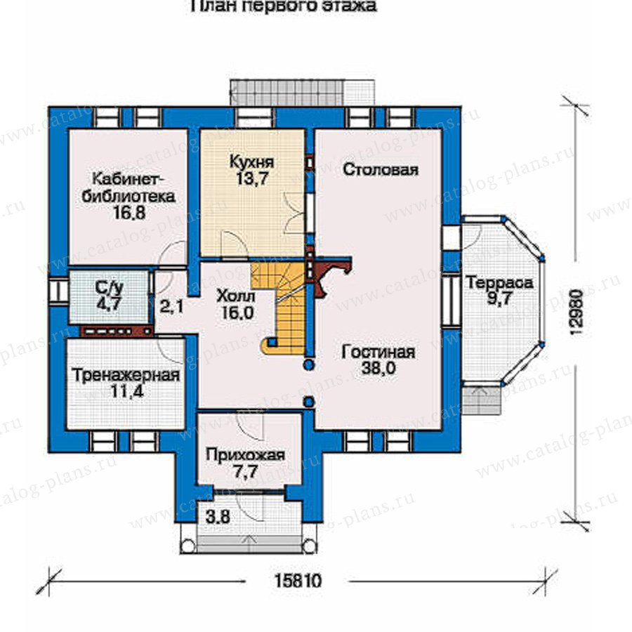 План 2-этажа проекта 32-67