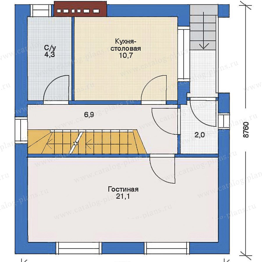 План 2-этажа проекта 32-99