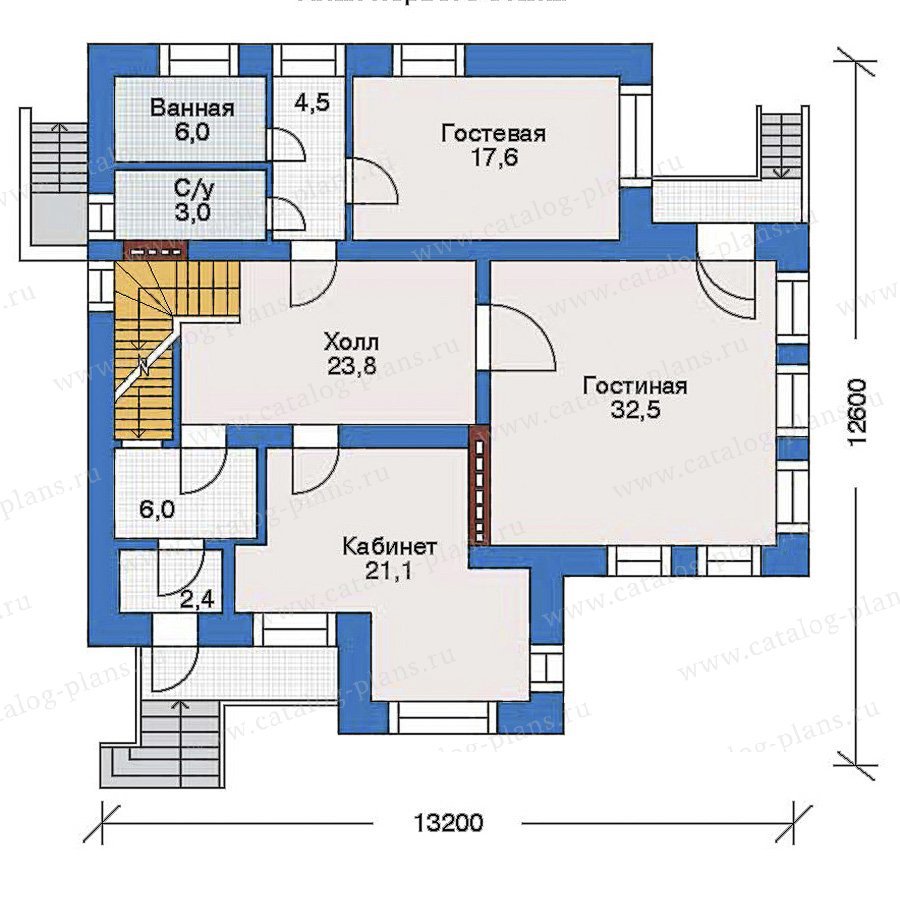 План 2-этажа проекта 32-78