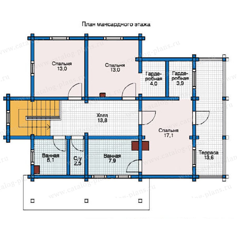 План 2-этажа проекта 12-35