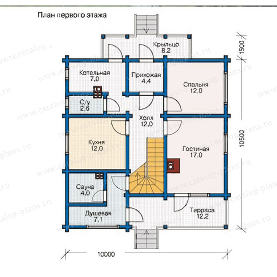План 1-этажа проекта 12-39