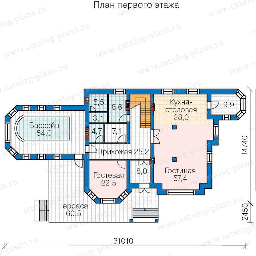 План 2-этажа проекта 40-38