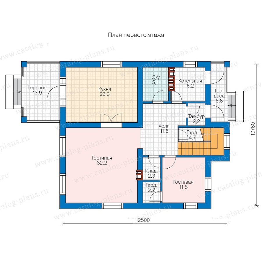План 1-этажа проекта 57-20ACedral