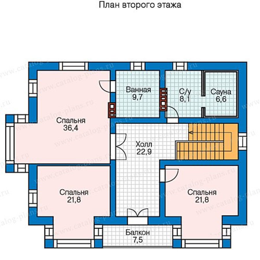 План 2-этажа проекта 40-34