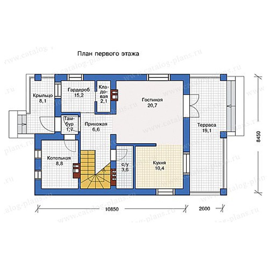 План 1-этажа проекта 57-07KB