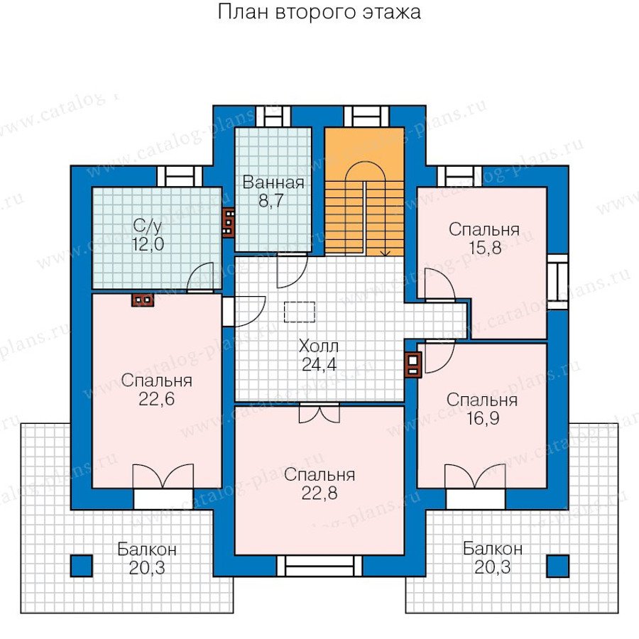 План 3-этажа проекта 48-23A
