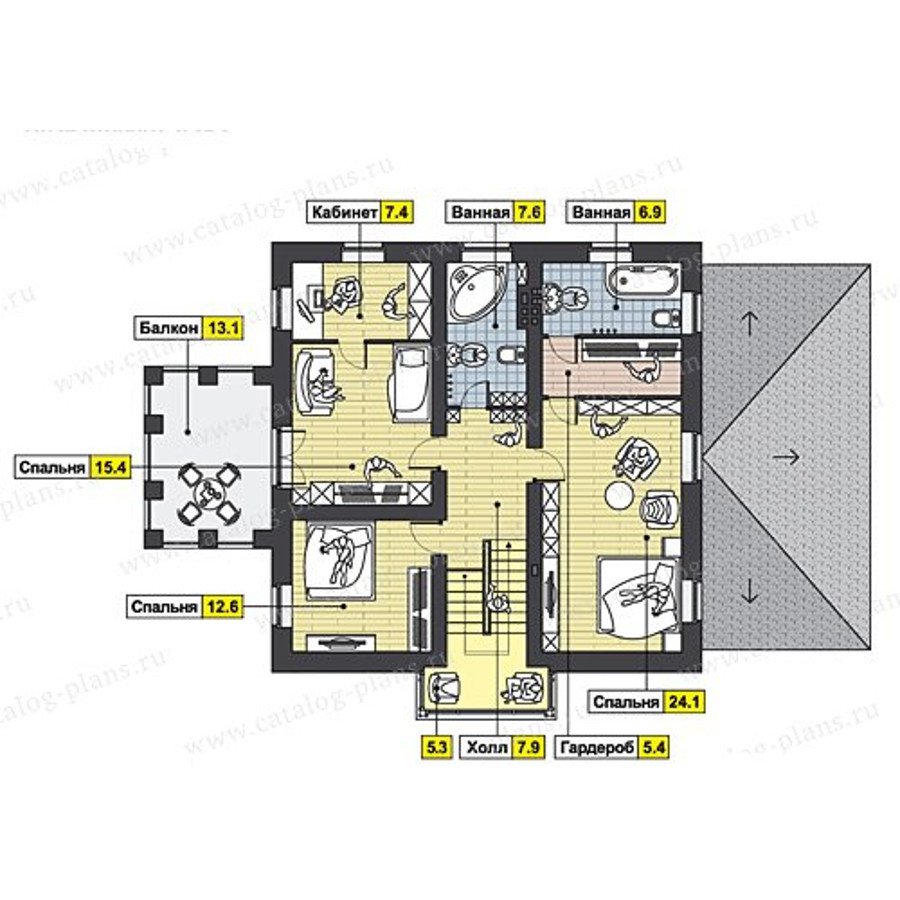 План 2-этажа проекта 47-48