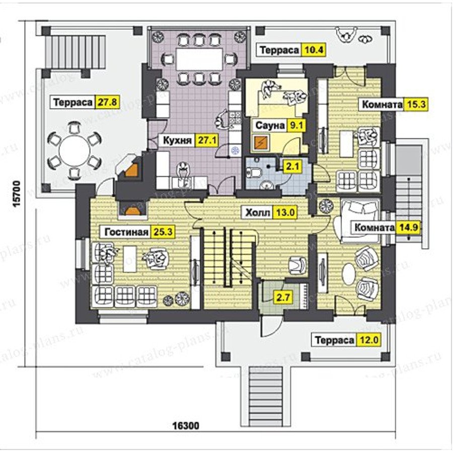 План 2-этажа проекта 47-46A