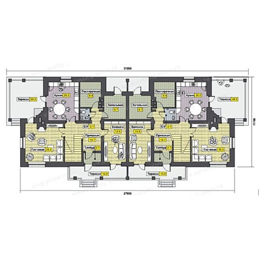 План 1-этажа проекта 47-46B