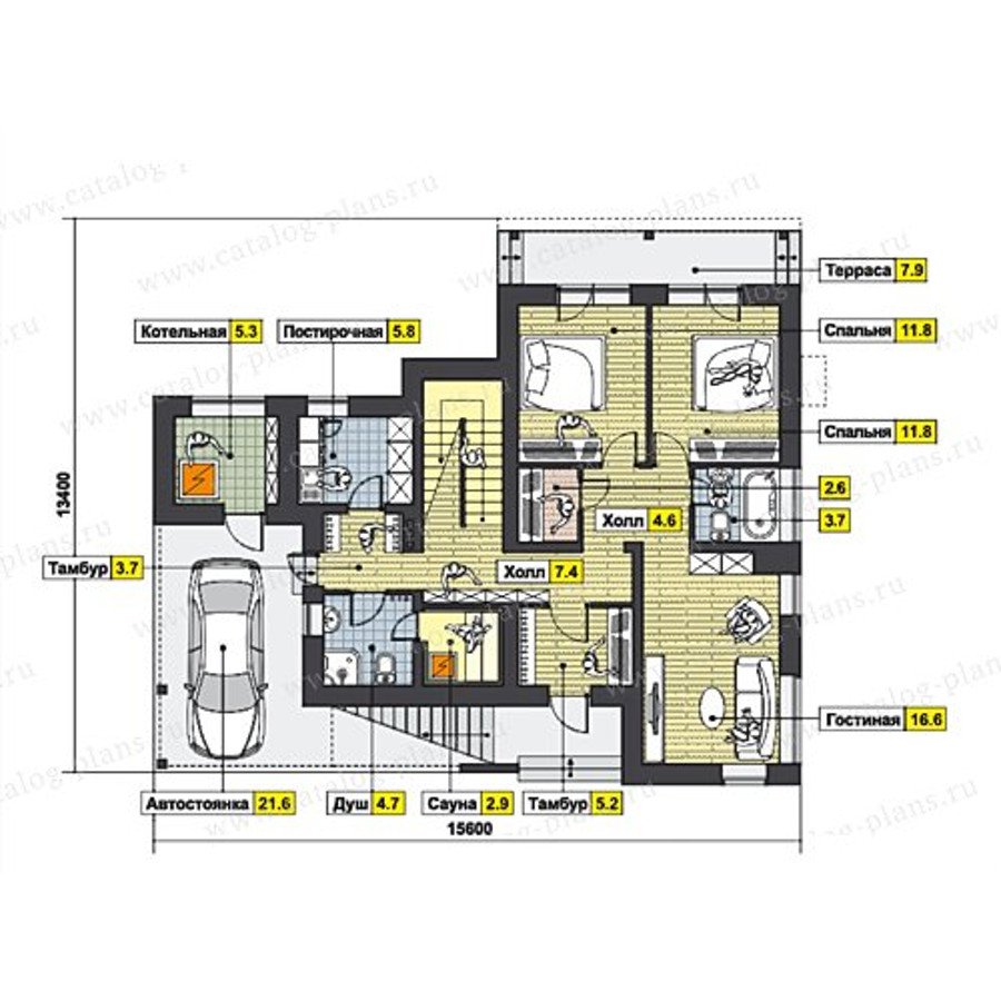 План 1-этажа проекта 47-49