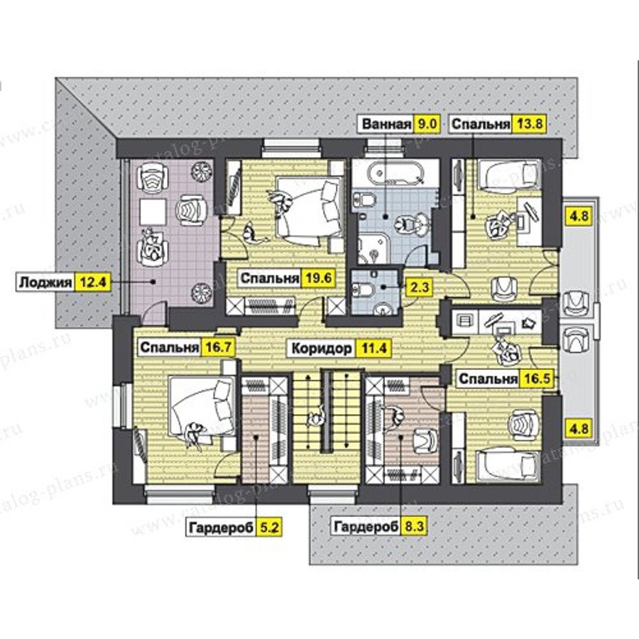 План 3-этажа проекта 47-46A