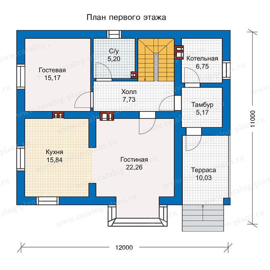 План 1-этажа проекта 56-98K