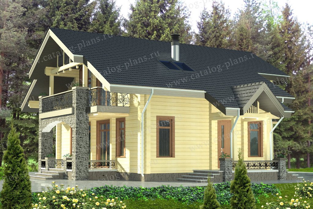 Проект деревянного дома в норвежском стиле №13-57