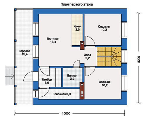 План 1-этажа проекта 33-37