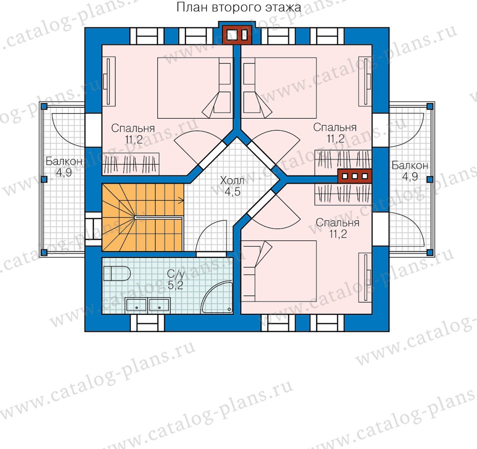 План 2-этажа проекта 58-59K