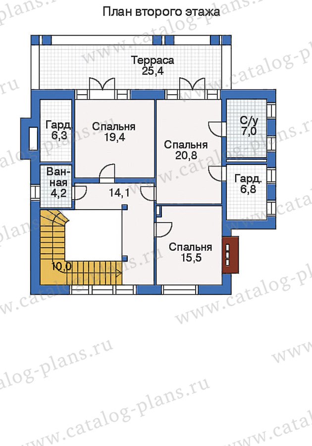 План 2-этажа проекта 35-04