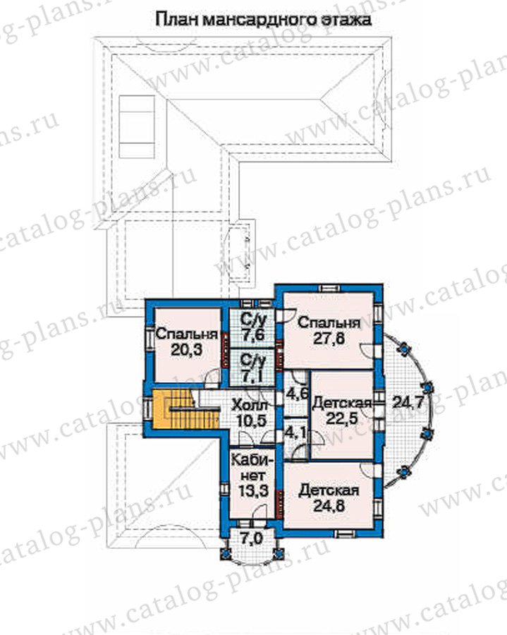 План 3-этажа проекта 35-85