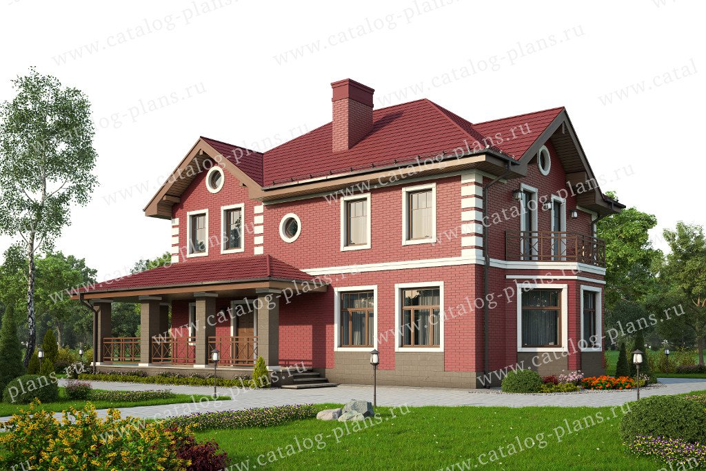 Проект жилой дом #57-29L материал - газобетон, стиль классический