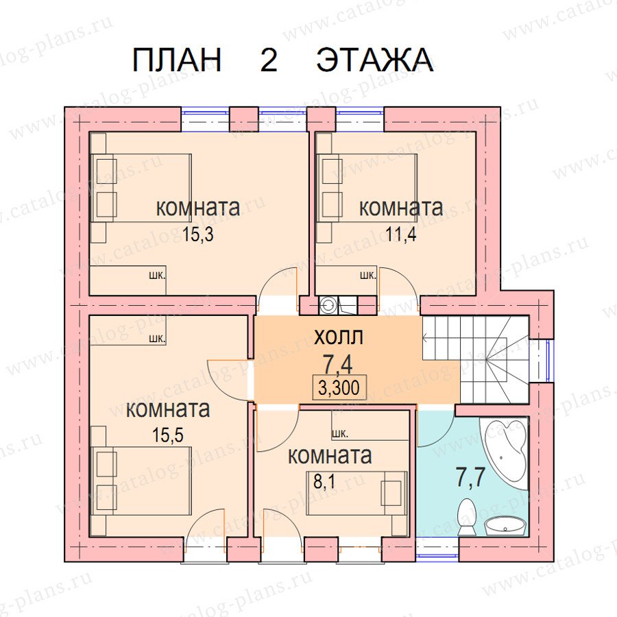 План 2-этажа проекта 47-73