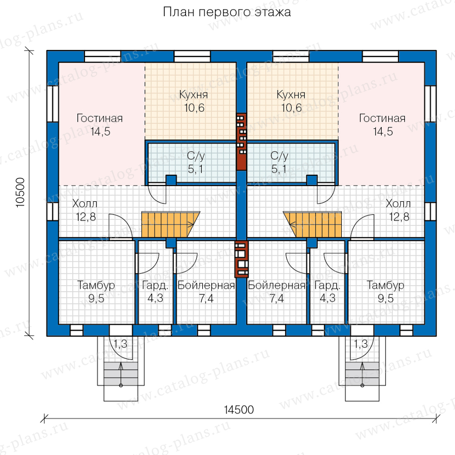 План 1-этажа проекта 57-07WA