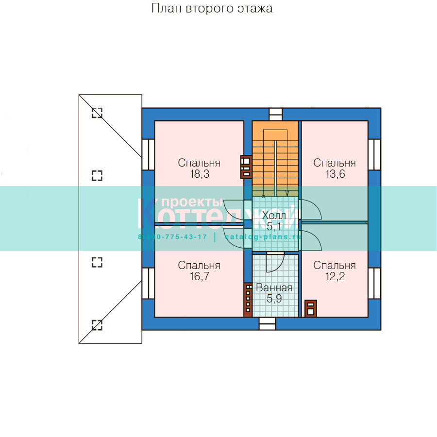 План 3-этажа проекта 57-05MAK2L