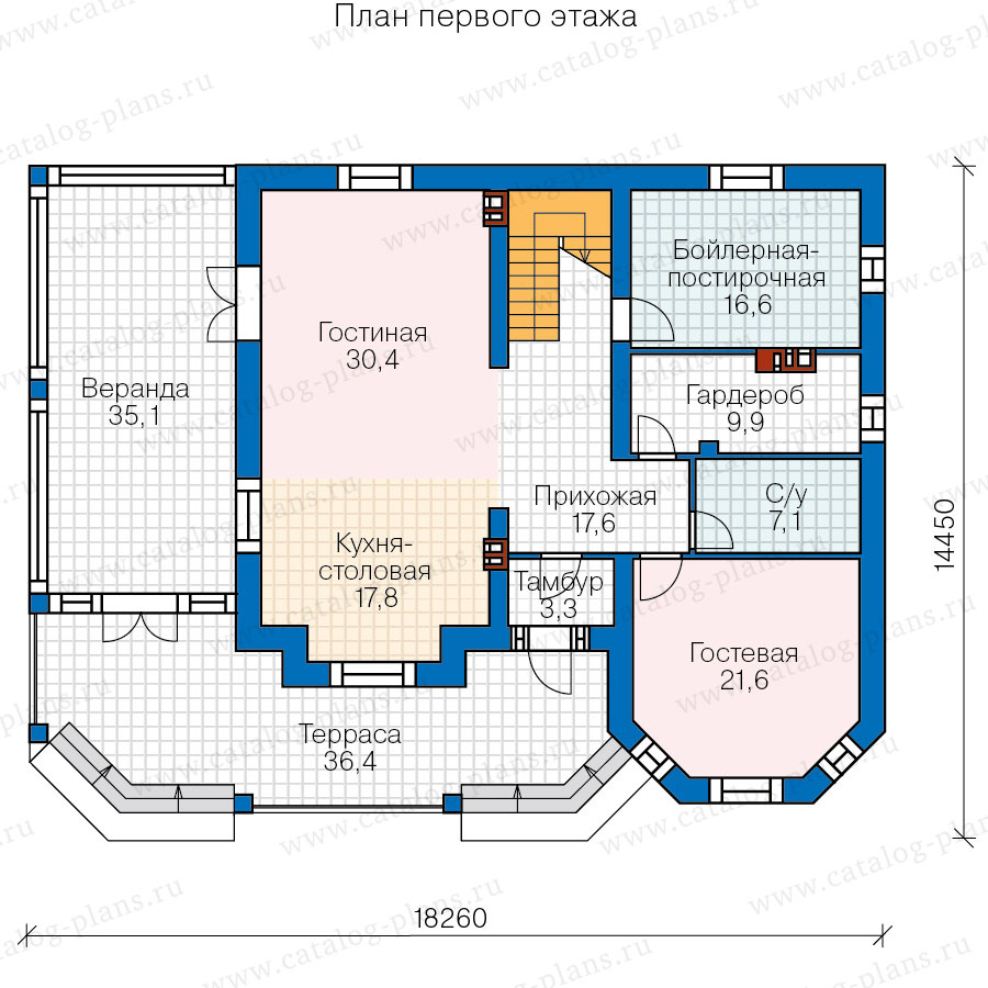 План 1-этажа проекта 40-11RUS