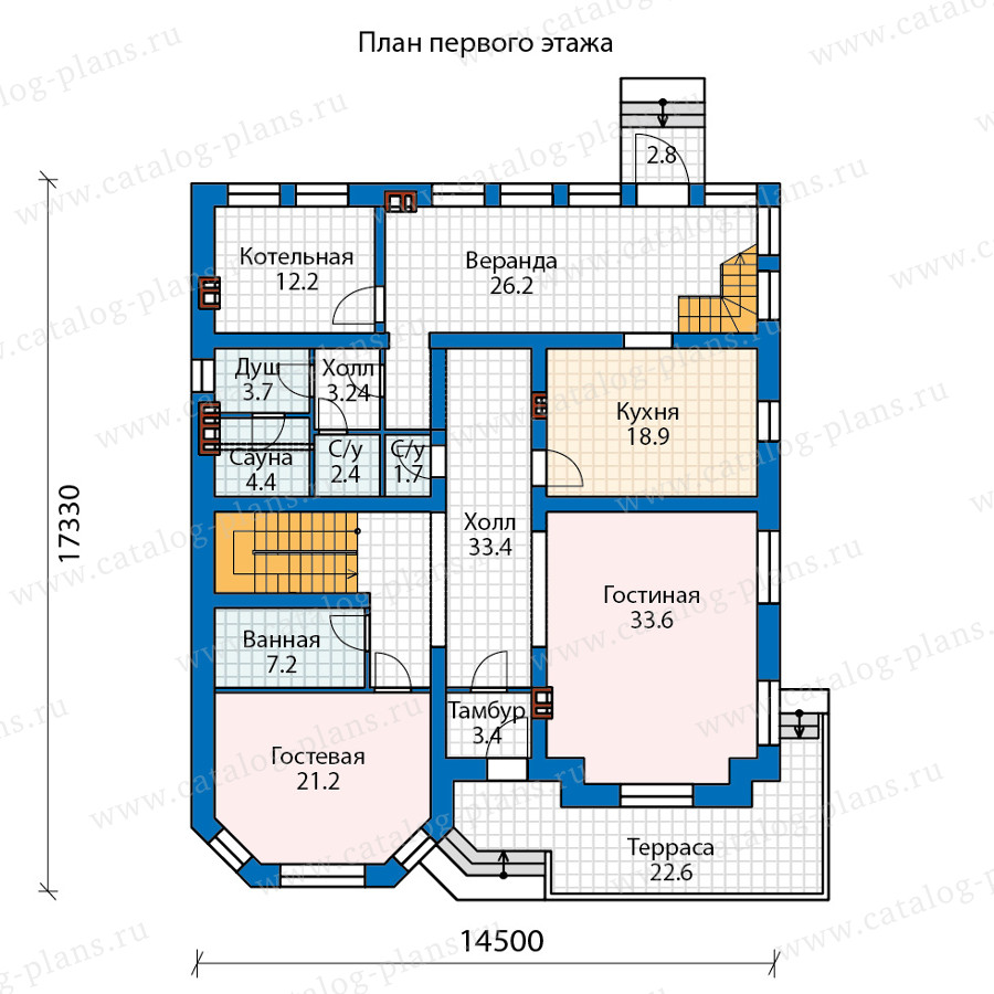 План 1-этажа проекта 40-49D1L