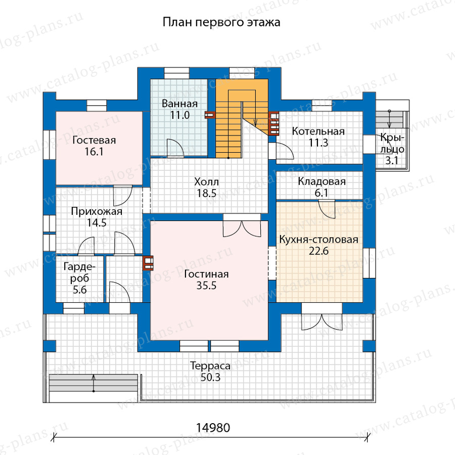 План 1-этажа проекта 40-09B