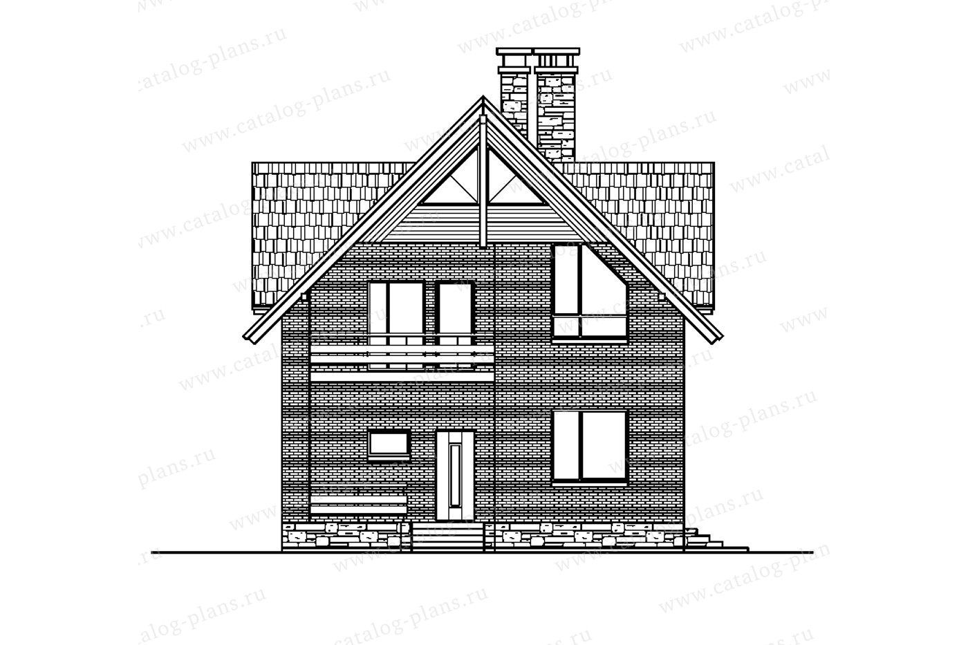 Проект жилой дом #40-71AGL материал - , стиль скандинавский