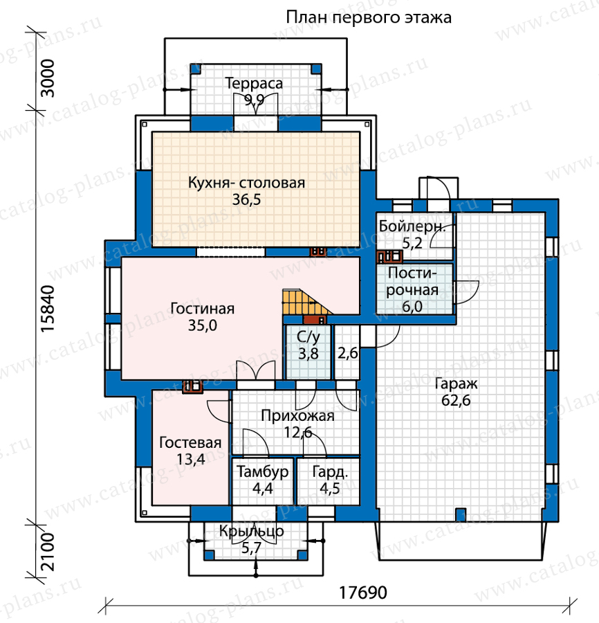 План 1-этажа проекта 40-92A